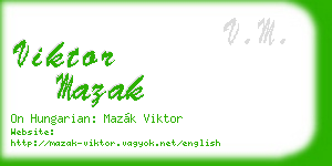 viktor mazak business card